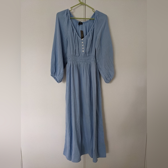 NWT J.Crew V-neck midi dress in soft gauze - Picture 3 of 8